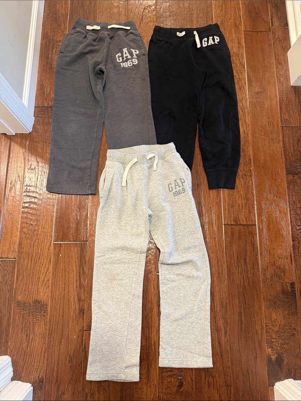 GAP Kids Sweatpants Trio - Black, Charcoal, Light Gray